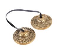 HOMOCONO Campana de Platillo de Latón Tibetana para Ceremonias Religiosas Instrumento de Percusión Manual Pequeño y Ligero con Sonido Armónico para Meditación y Sanación