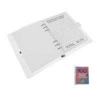 HOMOCONO Carpeta de 100 Bolsillos para Gestión de Dinero y Presupuesto, Material Plástico y Metal, Gran Capacidad para Desafío de Economía