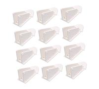 HOMOCONO Cerraduras Instalación Fácil 12 de Seguridad de Plástico Blanco para Puertas Corredizas y Refrigeradores Protección para Bebés y Niños en Ambientes Variados