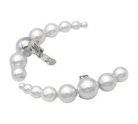 HOMOCONO Clips Metálico Perlas Desmontables para Mujer Zapatos de Tacón Diseño Elegante y Material Blanco, Ideales para Bodas y Eventos Obsequios