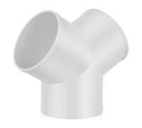 HOMOCONO Conector Pvc Blanco para Tuberías de Ventilación, Accesorio Versátil y Fácil de Instalar para Conductos de Aire y Secadoras