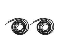 HOMOCONO Cordones Planos Redondos de Poliéster Negros para Zapatos Casuales, Diseño Único y Fácil Inserción, Accesorios Decorativos para Calzado Deportivo