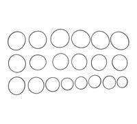 HOMOCONO Correas Planas de Caucho para Grabadora de Casetes, 1,5 Mm Cuadradas, Paquete Mixto de 20 Unidades (75-100 Mm), Correa de Mantenimiento y Reparación para Unidad Dvd y Reproductor