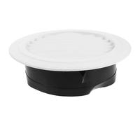 HOMOCONO Cubierta para Ventilación de Escape Redonda de Ventilación Blanco de Plástico Abs con Malla Integrada en Plafón para Baño y Cocina