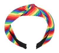 HOMOCONO Diadema Ancha Cabello de Mujer Diseño de Arcoíris, Tela Suave y Cómoda, Accesorio Vibrante para Uso Diario y Yoga