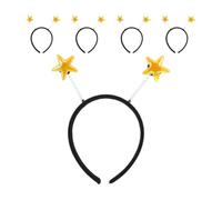 HOMOCONO Diademas de Fiesta Forma de Estrella 5 Piezas, Ligeras y Cómodas, Accesorios Navideños para Eventos Temáticos y Decoración de Año