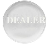 HOMOCONO Distribuidor de Juegos Transparente de Cristal, Botón de Póquer Compacto para Partidas y Torneos de Texas Hold'em