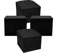 HOMOCONO Esponjas Insonorizantes en Forma de Cubo 4 Piezas 15x15x15 Cm Negras, Paneles Absorbentes de Sonido de Espuma de Poliuretano Ignífuga para Aislamiento Acústico en Estudio, Oficina