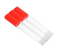 HOMOCONO Estuche Protector Transparente para Termómetro Corporal, Tubo Portátil de Plástico Resistente, 3 Unidades, Contenedor Compacto para Almacenar Agujas, Uso Doméstico y Viaje