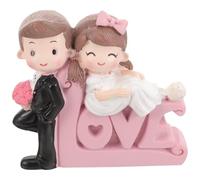 HOMOCONO Figura para Pastel de Bodas de Novios en Motocicleta Marrón de Resina, Decoración Elegante para Tartas y Exhibición en Eventos Románticos