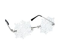 HOMOCONO Gafas de Sol con Diseño de Copo para Fiestas y Eventos, Estilo Único y Decoración Verano Efecto Decorativo y Material PC y Metal