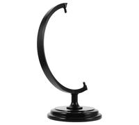 HOMOCONO Globo Terráqueo de Escritorio de Plástico Negro Base Giratoria y Estable, Solución Fácil de Montaje para Oficina y Hogar