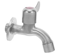HOMOCONO Grifo de Pared para Exterior de Acero Inoxidable Control Monomando y Diseño Moderno para Área de Servicio y Fregadero