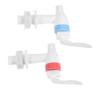 HOMOCONO Grifos de Plástico para Dispensador de Bebidas Válvula de Agua Caliente y Fría, 2 Piezas Botón Pulsador, Aptos para Purificadores de Agua en Oficinas y Hogares