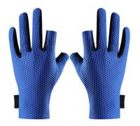 HOMOCONO Guantes Deportivos para Exteriores Cortes Dedos, Antideslizantes y Elásticos, de Seda Helada y Silicona, Ideales para Pesca y Escalada