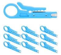 HOMOCONO Herramienta para Pelar Cables Eléctricos 10 Piezas Cortador para Cables de Datos Rj45 Cat5 Cat6 y Líneas Telefónicas, Uso en Mantenimiento de Redes y Telecomunicaciones