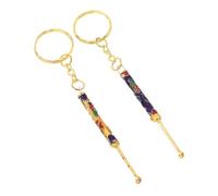 HOMOCONO Herramienta Portátil para Limpiar Oídos con Esmalte y Llavero, 2 Piezas Reutilizables para Uso Diario y Extracción Suave de Cerumen