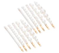 HOMOCONO Horquillas de Perlas Elegantes Cabello Mujer, 10 Piezas de Cobre E Imitación de Perla, Accesorio Chic para Fiesta y Banquete