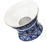 HOMOCONO Infusor de Té de Cerámica Azul Fácil de Usar Filtro Fino para Hojas, Pequeño Filtro para Té Adecuado para Restaurante y Hogar