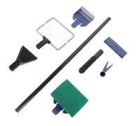 HOMOCONO Kit de Limpieza Acuarios y Peceras Herramientas de Abs Incluye para Peces Rastrillo para Grava Raspador y Esponja Colores Azul y Negro para Limpieza Eficaz de Color Aleatorio