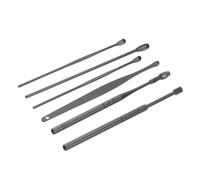 HOMOCONO Kit de Limpieza de Oídos Diseño Espiral 2 Palillos de Acero Inoxidable y Silicona para Eliminar Cera, Bolsa Portátil para Uso en Casa y Viaje