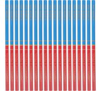 HOMOCONO Lápices de Construcción 40 Unidades Bicolor Rojo y Azul Marcadores de Carpintero Redondos para Profesionales y Proyectos DIY