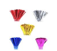 HOMOCONO Lazos Metálicos De Colores 10 Cm, Pack 100 Unidades, Ataduras Para Bolsas De Pan y Dulces, Material Pvc Ecológico y Alambre, Uso Fiestas, Manualidades y Regalos