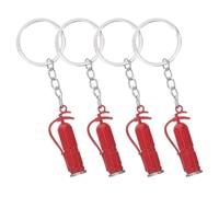 HOMOCONO Llaveros de Extintor 4 Piezas Colgantes de Bombero Decoración para Llaves y Mochila, Mini Llavero Porta Llaves Decorativo de Combate contra Incendios, Accesorio Práctico