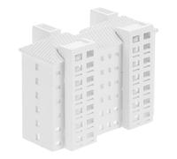 HOMOCONO Maqueta de Plástico Blanco de Edificio de Apartamentos en Miniatura Detalles Intrincados para Enseñanza en Escuelas y Planificación Urbana