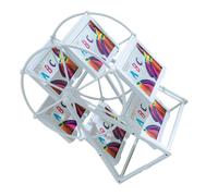 HOMOCONO Marco de de Mesa de Plástico de Molino de Viento Rotación 360 Diseño Europeo Clásico
