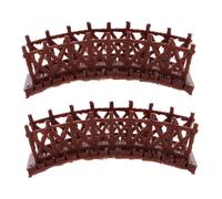 HOMOCONO Mini Puente De Jardín Arco Decorativo 54x22 Mm Plástico Resistente Decoración Microescena Bonsái y Jardín 2 Piezas Adorno para Paisajismo y Hogar