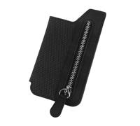 HOMOCONO Monedero para Teléfono Adhesivo Negro, Tarjetero para Móvil Doble Compartimento y Tapa Abatible, Bolsa para Guardar Tarjetas de Crédito y Documentos, Accesorio Práctico