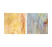 HOMOCONO Paquete de 2 Láminas de Mosaicos de Vidrio Multicolor para Arte de Pared y Vitrales, Versátiles y Multifuncionales para Manualidades y Decoración de Catedrales