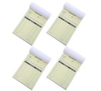 HOMOCONO Paquete De 4 Formularios de Entrega sin Carbono en Papel Blanco y Amarillo para Oficinas y Restaurantes Codificación de Colores y Manejo Frecuente