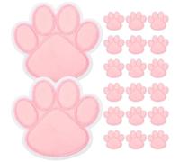 HOMOCONO Parches Bordados en Forma de Huella de Perro, 20 Unidades Rosas, Algodón Resistente, para Coser en Ropa, Bolsos Grandes y Sombreros en Diversas Ocasiones
