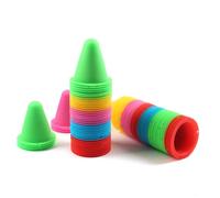 HOMOCONO PE en Roller Skating 50 Conos de Entrenamiento Mejora Agilidad y Permite Paso de Aire Color Aleatorio para Patinaje en Línea Adecuado para Entrenamiento de
