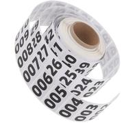 HOMOCONO Pegatinas 1 Rollo de 1000 Etiquetas Numeradas Adhesivas Redondas Negras para Organizar y Clasificar para Inventario y Almacenamiento Adhesivo Térmico