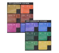 HOMOCONO Pegatinas de Calendario Prácticas y Pestañas para Libros de Papel Estucado, Convenientes para Uso en Oficina y Lectura, 1 Set para Organización Diaria
