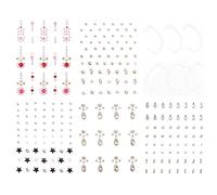 HOMOCONO Pegatinas Decorativas Faciales 6 Hojas de Gemas Brillantes de Gemas de Imitación Material Confiable para Fiestas y Día de Muertos
