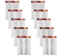HOMOCONO Pegatinas para Cejas Postizas Negras 3d Efecto Natural Resistentes al Agua 10 Piezas para Maquillaje Duradero sin Dañar el Tejido Cutáneo