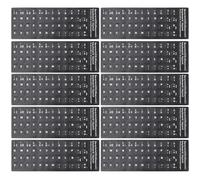 HOMOCONO Pegatinas para Teclado Español de PVC 10 Hojas, Diseño Especial y Fácil de Quitar, Ideales para Conversión de Idioma en Computadoras Portátiles