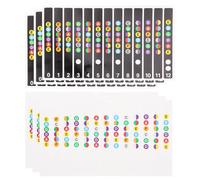 HOMOCONO Pegatinas que Ayudan a Practicar Notas en Instrumentos Musicales Pvc 6 Piezas para Diapasón de Guitarra Fáciles de Pegar Color Aleatorio para Principiantes