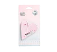 HOMOCONO Peine para Recortar el Flequillo de Plástico Rosa con Dientes Protectores Suaves, Forma de Corazón, 2 Piezas, Herramienta Práctica para Mujeres Varios estilos