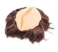 HOMOCONO Peluca de Monje Calvo para Adulto, Accesorio de Cosplay Ligero y Cómodo de Látex Marrón para Fiesta y Actuación en Escenario