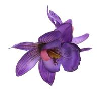 HOMOCONO Pinza Pelo de Boda Flor de Orquídea Púrpura de Tejido, Diseño Único y Fácil de Usar para Mujeres en Playa Hawaiana y Damas de Cortejo