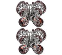 HOMOCONO Pinzas Cabello Vintage 2 Piezas Moradas Gemas de Imitación, Clip de Garra para Mujer, Accesorio Ligero y Resistente para Fiestas y Uso Diario