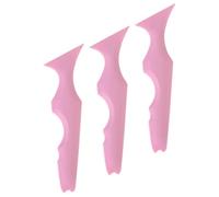 HOMOCONO Plantilla de Guía de Maquillaje de Ojos de Silicona Rosa, Herramienta Fácil de Limpiar y Cómoda, Set de 3 Piezas para Delineado y Cejas