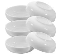 HOMOCONO Platos Pequeños para Salsa de Cerámica de Color Blanco, 6 Piezas Redondos 8×2.5 Cm, Recipientes Multiusos para Aperitivos, Sushi y Condimentos en Cocina y Hogar