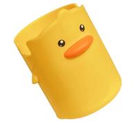 HOMOCONO Portalápices de Oficina Diseño de Patito Amarillo Gran Capacidad y Resistente a Grietas, Organizador Decorativo para Escritorio y Tocador