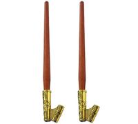 HOMOCONO Portaplumas de Inmersión Vintage de Madera y Aleación de Hierro, Escritura y Versátil, 2 Piezas para Caligrafía Clásica y Práctica Artística